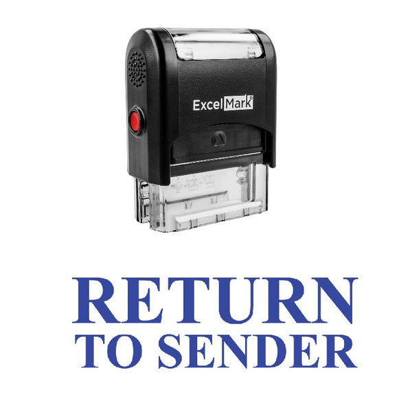 Center RETURN TO SENDER Stamp