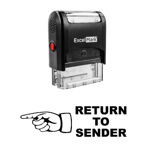 Left Finger RETURN TO SENDER Stamp