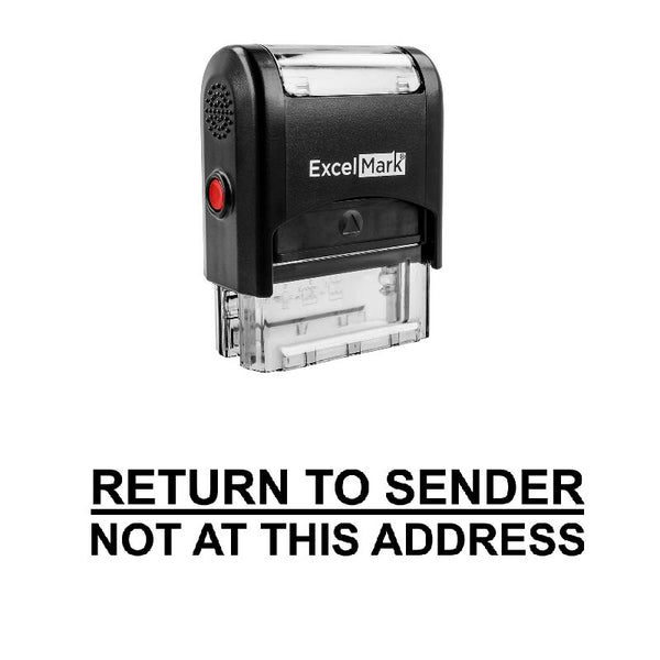 Line RETURN TO SENDER NOT ADDRESS Stamp