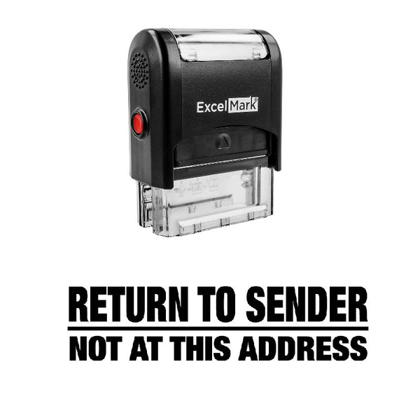 Bold Line RETURN TO SENDER NOT ADDRESS Stamp