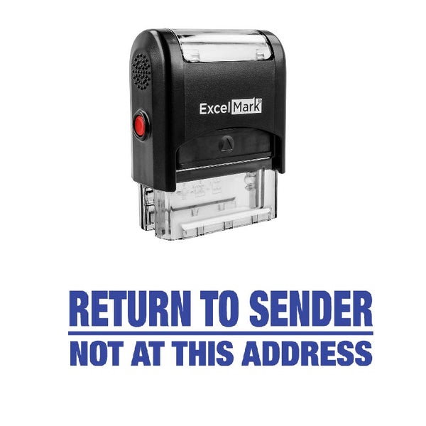 Bold Line RETURN TO SENDER NOT ADDRESS Stamp