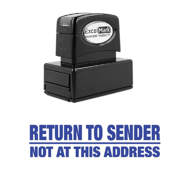 Bold Line RETURN TO SENDER NOT ADDRESS Stamp