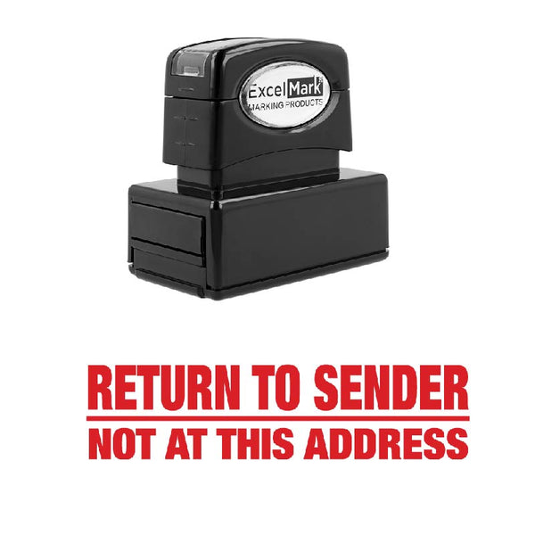 Bold Line RETURN TO SENDER NOT ADDRESS Stamp