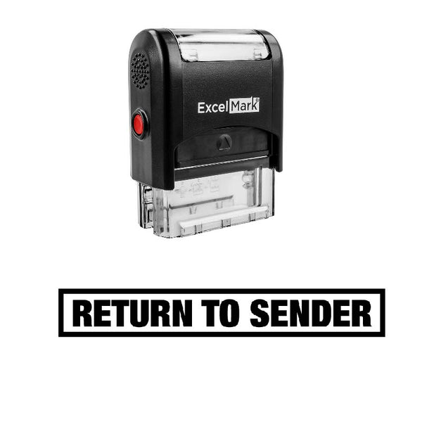 Box RETURN TO SENDER Stamp
