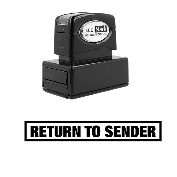 Box RETURN TO SENDER Stamp