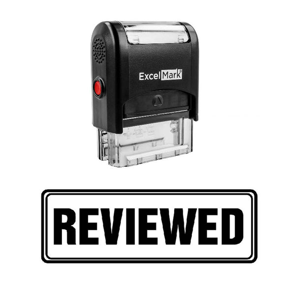 Box REVIEWED Stamp