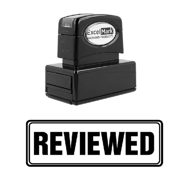 Box REVIEWED Stamp