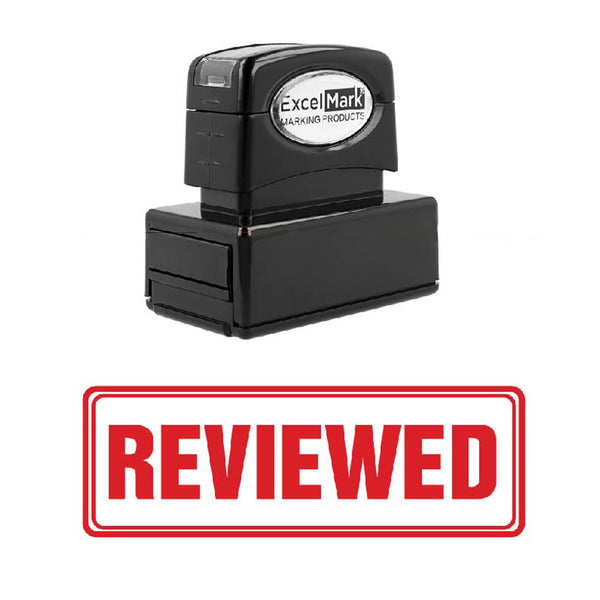 Box REVIEWED Stamp