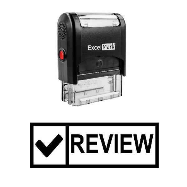 Check Box REVIEW Stamp