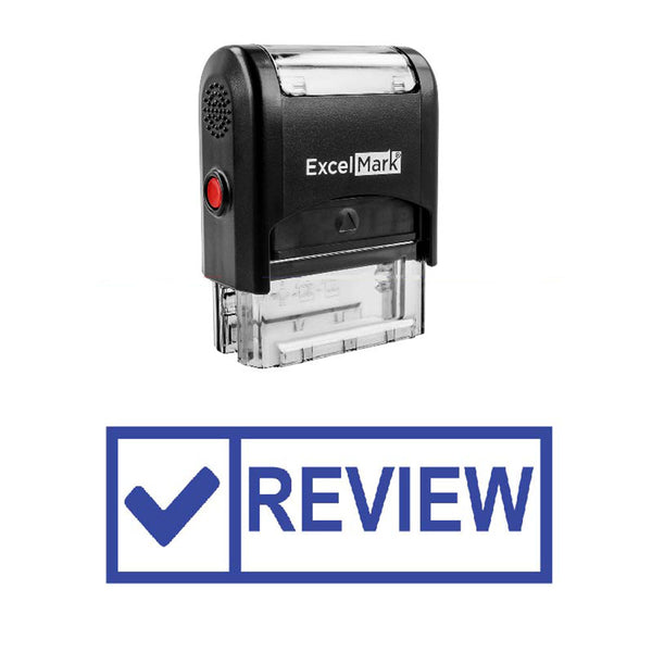 Check Box REVIEW Stamp