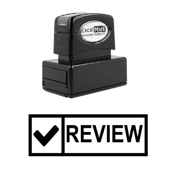 Check Box REVIEW Stamp