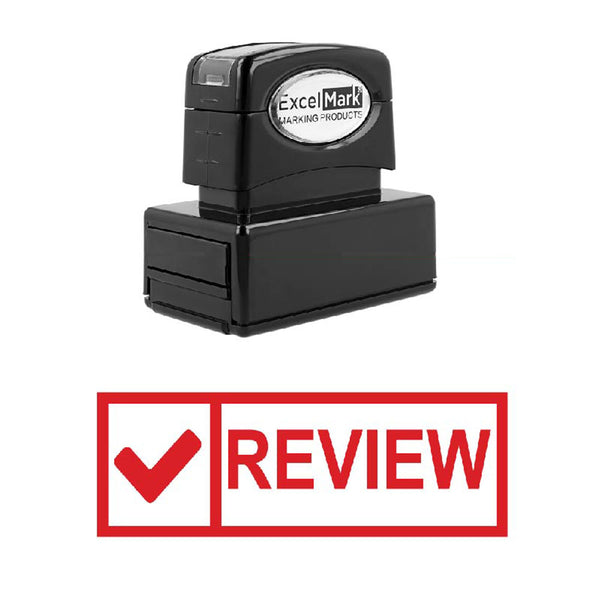 Check Box REVIEW Stamp