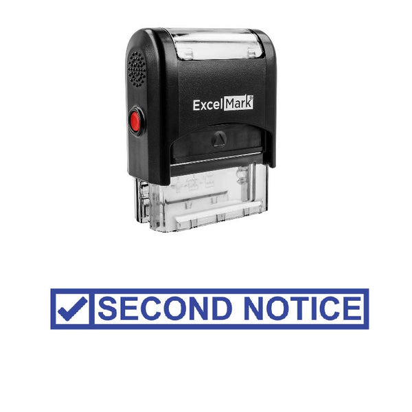 Check Box SECOND NOTICE Stamp