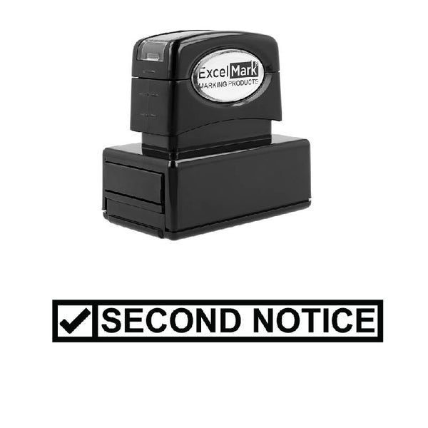 Check Box SECOND NOTICE Stamp