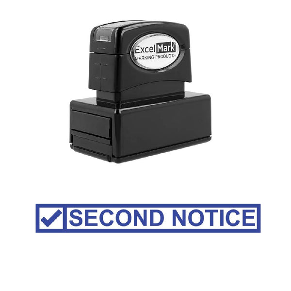 Check Box SECOND NOTICE Stamp