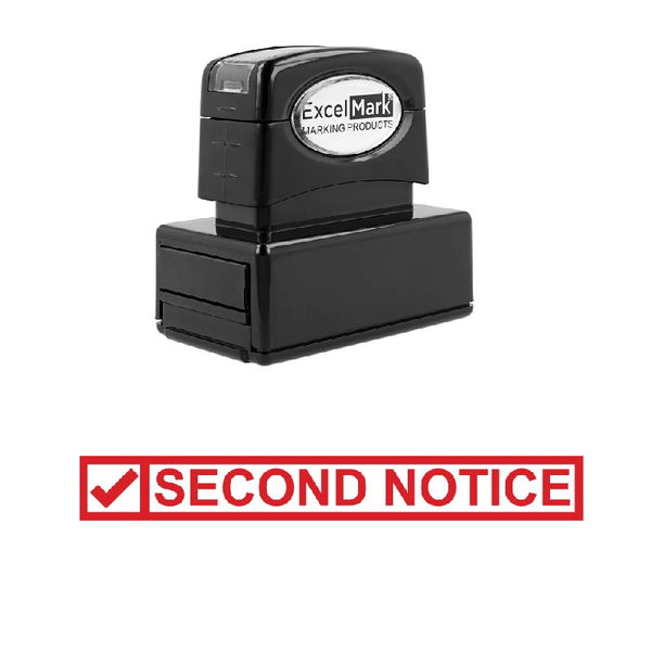 Check Box SECOND NOTICE Stamp