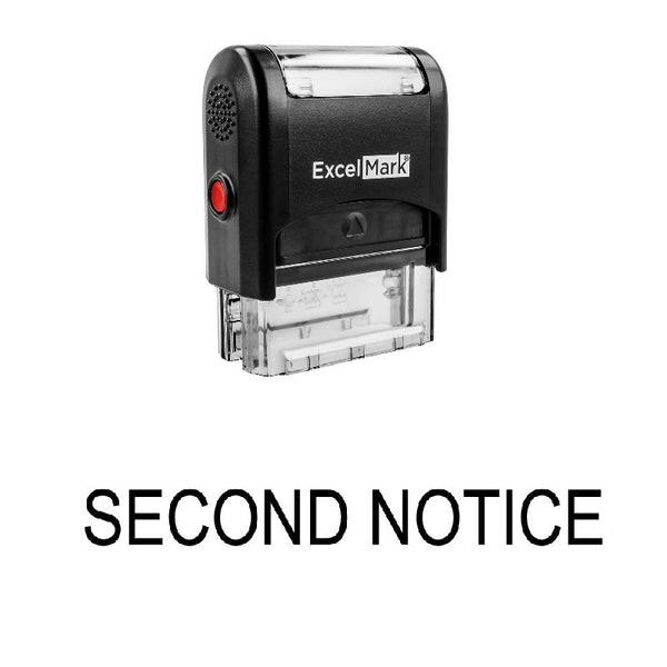 Arial SECOND NOTICE Stamp