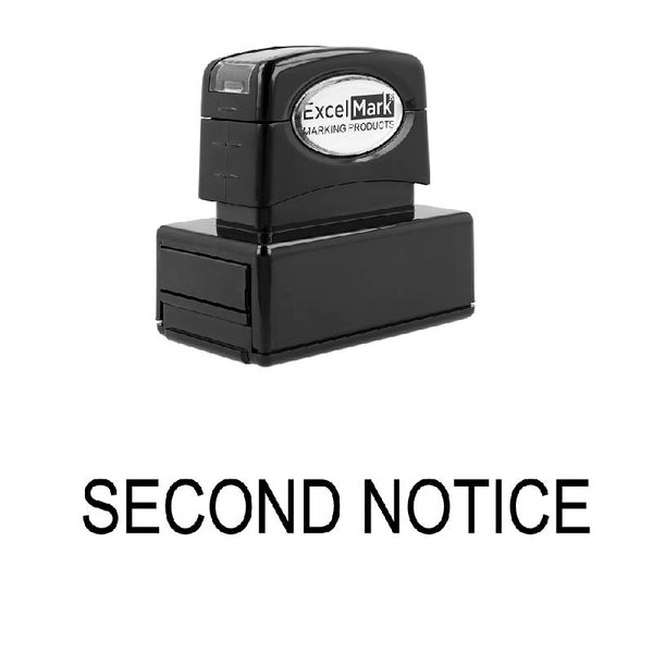 Arial SECOND NOTICE Stamp
