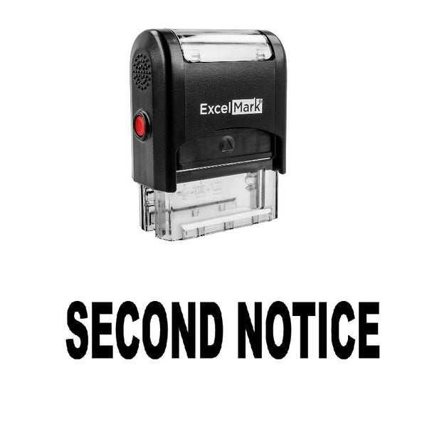 Bold SECOND NOTICE Stamp