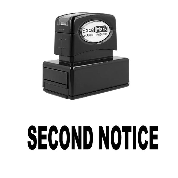 Bold SECOND NOTICE Stamp