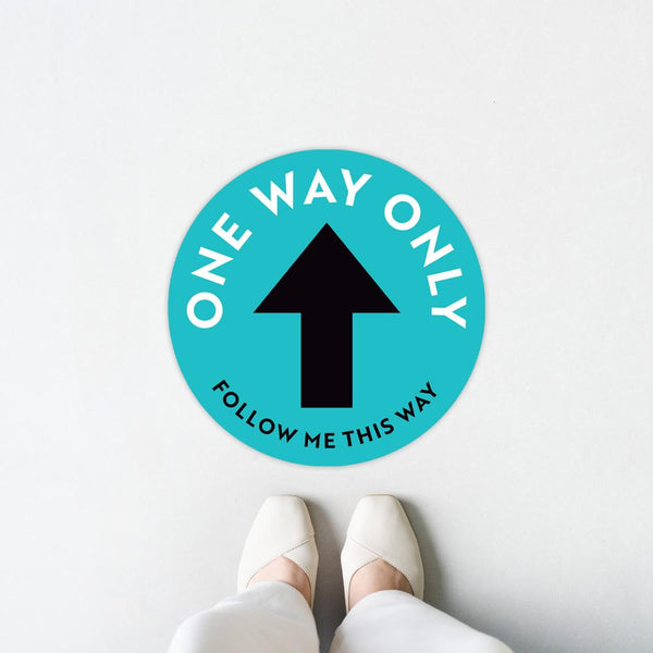 Follow Me This Way Arrow Floor Decal