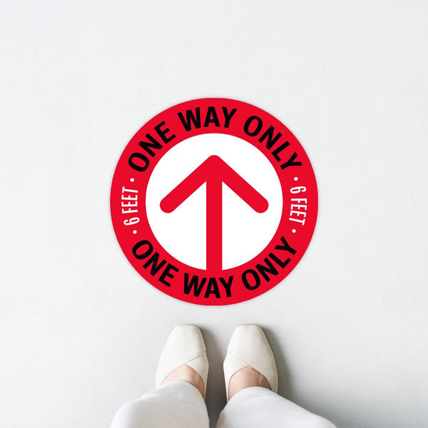 One Way Only Arrow Floor Decal