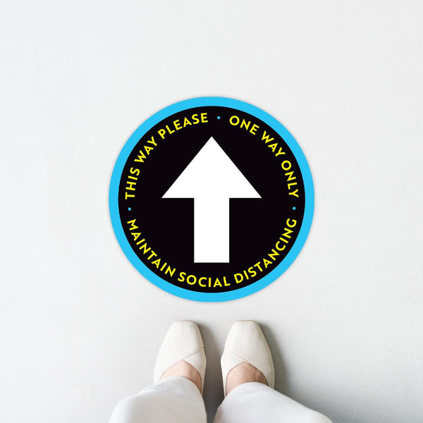 This Way Please Arrow Floor Decal