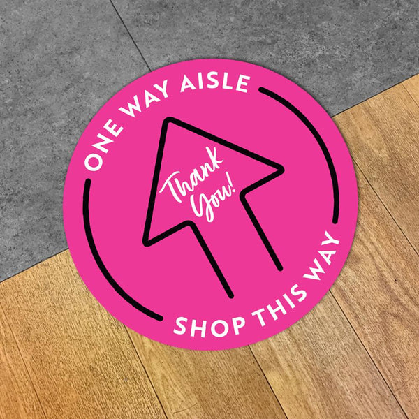 One Way Aisle Arrow Floor Decal