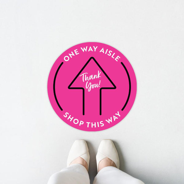 One Way Aisle Arrow Floor Decal