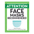 Face Masks Recommended Decal