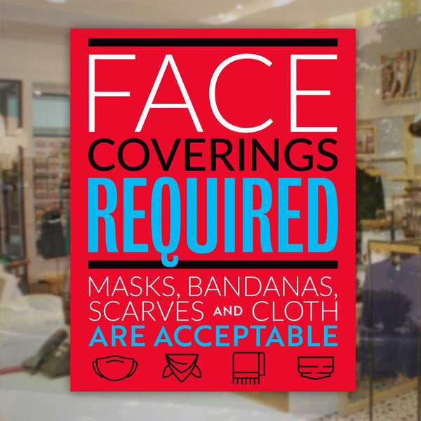 Face Coverings Required Decal