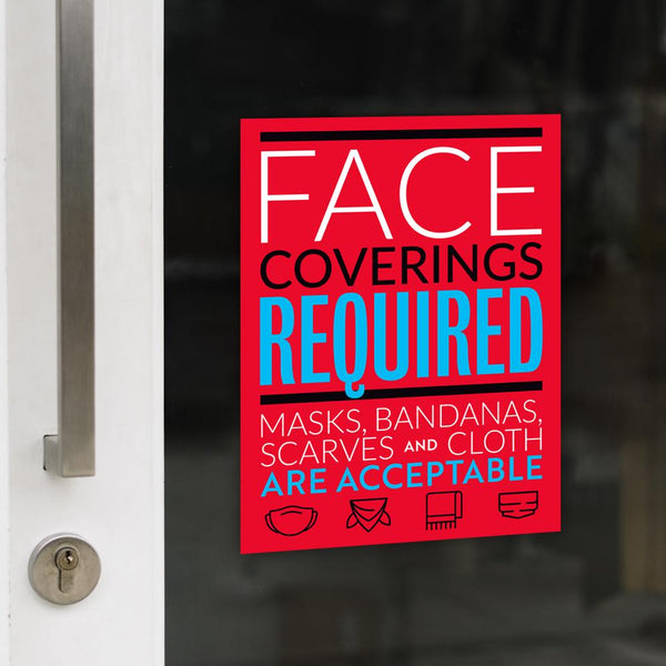 Face Coverings Required Sign