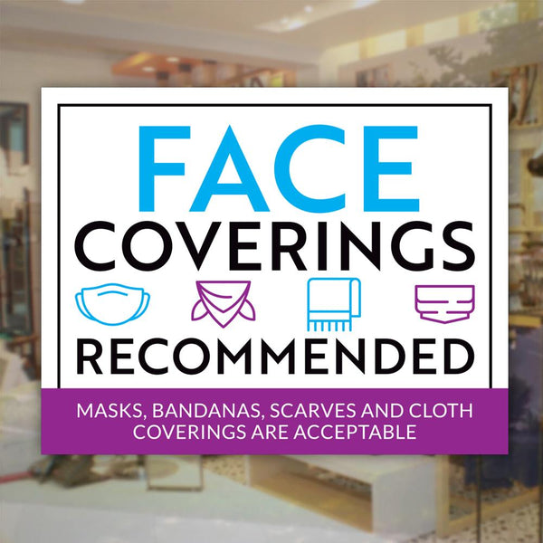 Face Coverings Recommended Decal