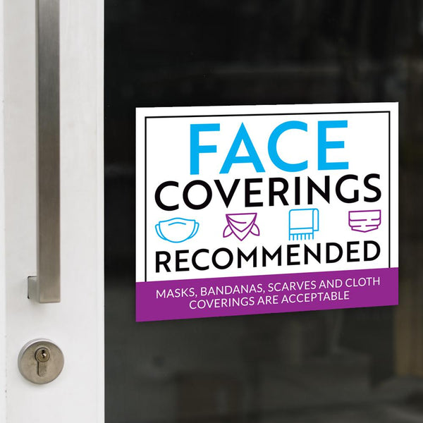 Face Coverings Recommended Decal
