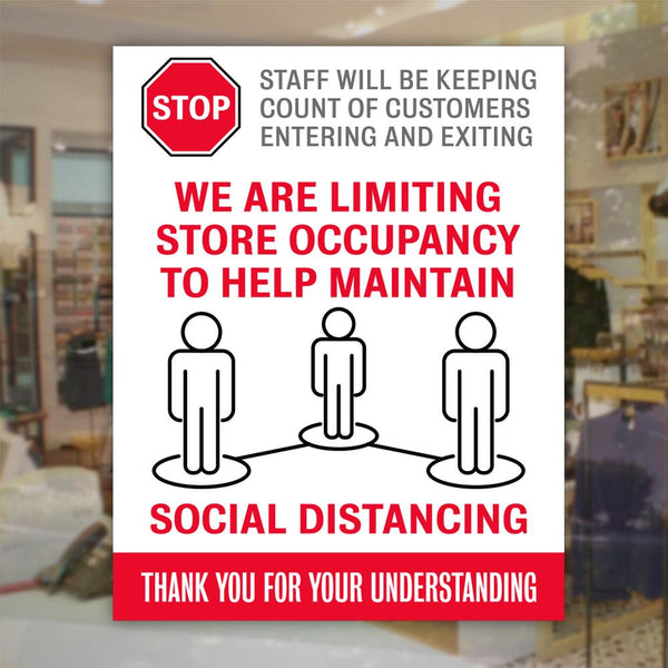 Limiting Store Occupancy Sign