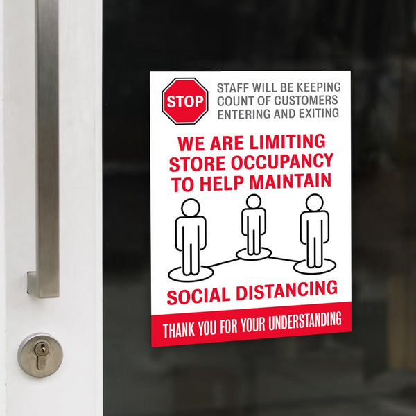 Limiting Store Occupancy Decal