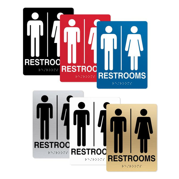 ADA Compliant Restrooms 2 Sign