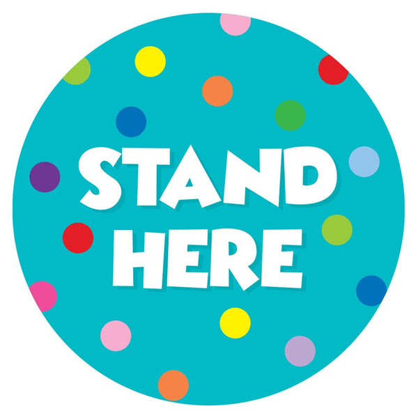 Stand Here Classroom Floor Decal