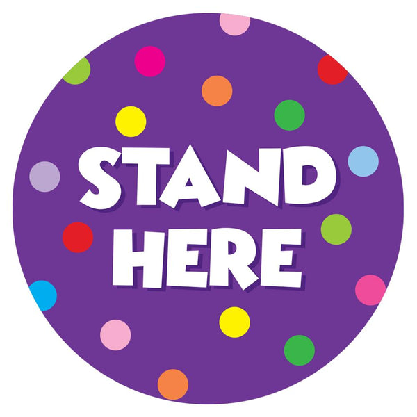 Stand Here Classroom Floor Decal