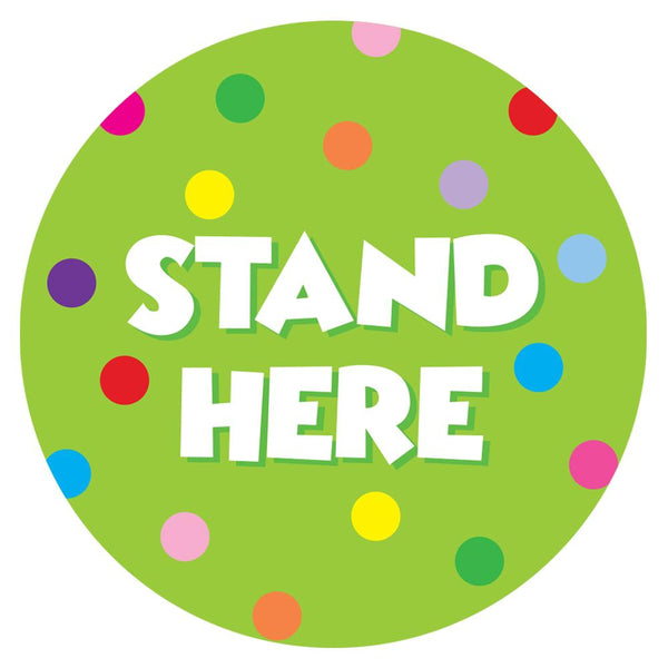 Stand Here Classroom Floor Decal