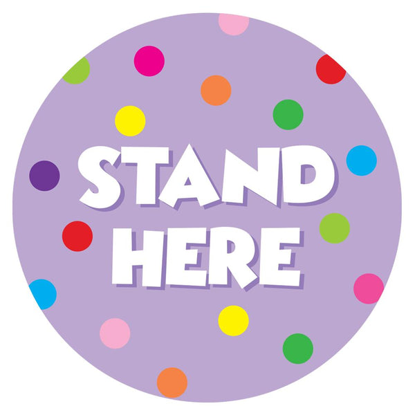 Stand Here Classroom Floor Decal