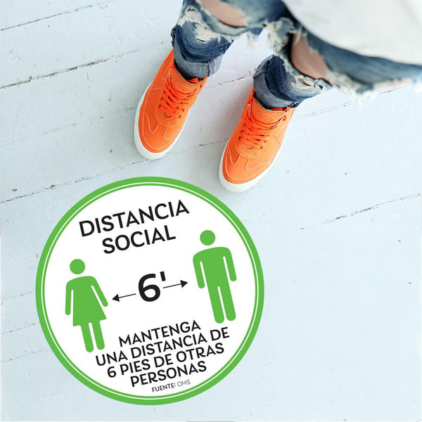 Etiquetas De Piso De Distancia Social