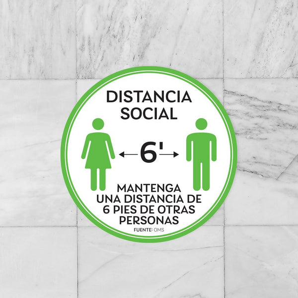Etiquetas De Piso De Distancia Social