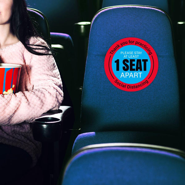 Please Stay 1 Seat Apart Chair Decal