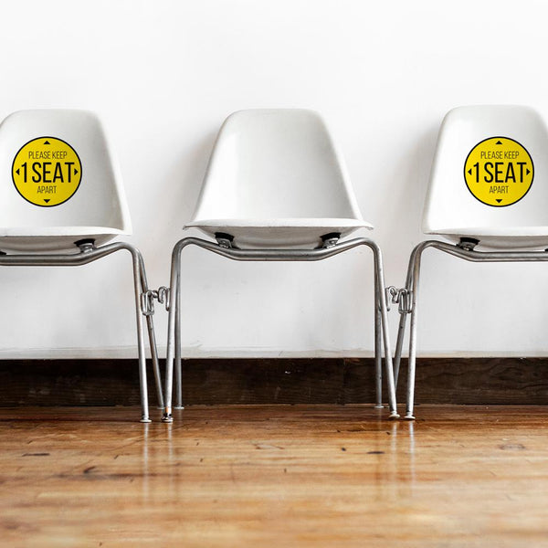 Please Keep 1 Seat Apart Chair Decal