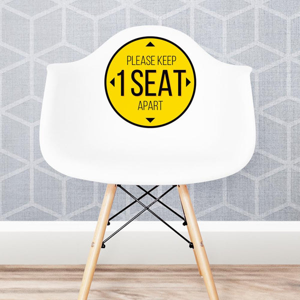 Please Keep 1 Seat Apart Chair Decal