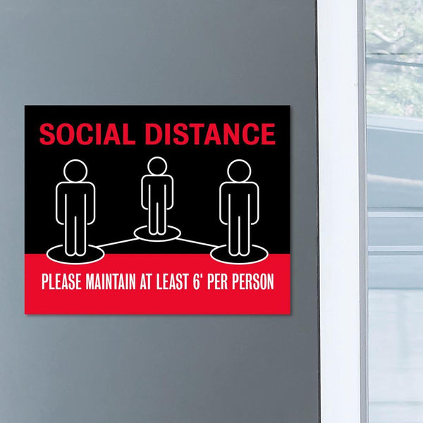 Please Maintain Six Feet Decal