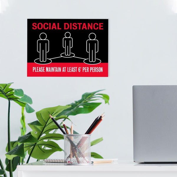 Please Maintain Six Feet Decal