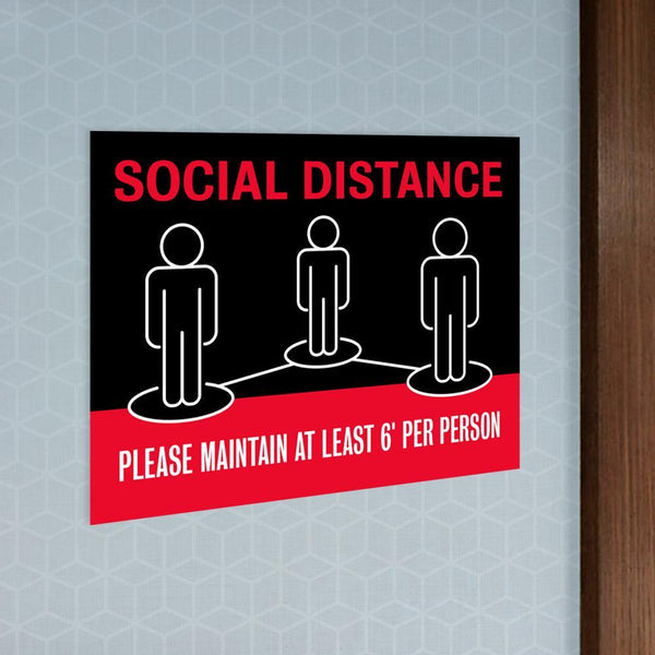 Please Maintain Six Feet Decal