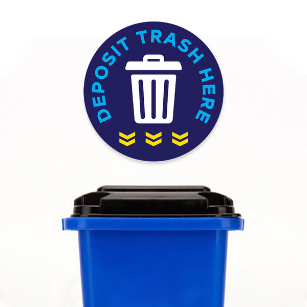 Deposit Trash Here Floor Decal